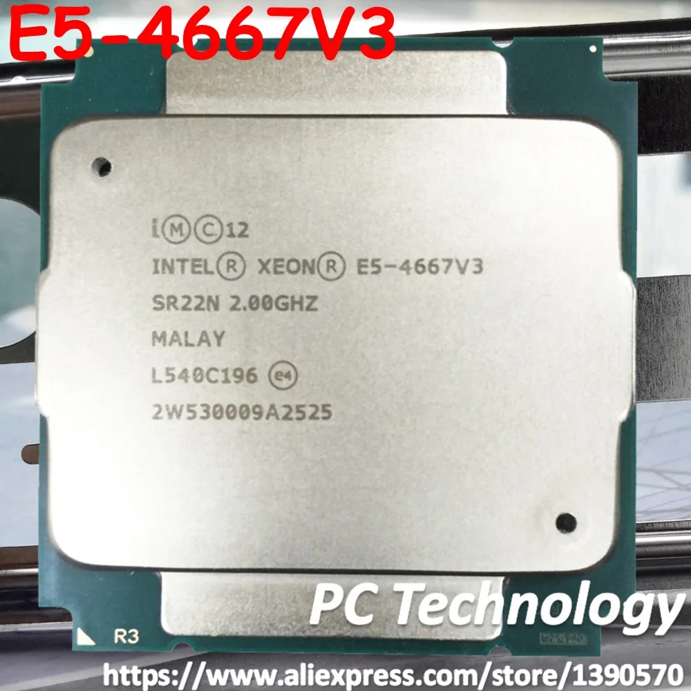 Original Intel Xeon cpu E5 V3 QS E5 4667V3 CPU 2.00GHz 40MB 16-Cores E5-4667V3 processor E5-4667 V3 free shipping E5 4667 v3