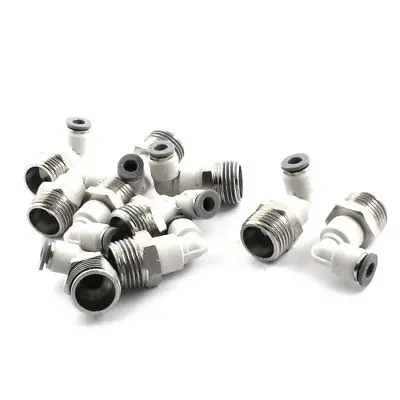 

10Pcs 1/2 PT Male to 6mm OD Tube L Type Air Quick Release Connectors