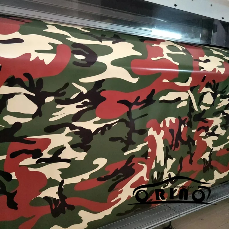 

Army Green Red Camouflage Film Wrap Vinyl Car Styling Sticker Snow Vehicle Motorcycle Truck Vinyl Wrapping Sheet AIR BUBBLE FREE