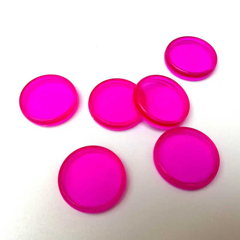 100Pcs Inner diameter 20mm Transparent Colored Plastic Binding Ring Disc Color Loose Ring Circa Roll Mushroom Hole Inner Books