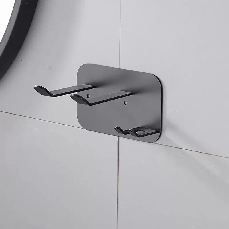 LIUYUE Rak Pengering Rambut Hitam Dinding Pemegang Pengering Rambut Rak Penyimpanan Kamar Mandi Rak Dyson Supersonik Pengering Rambut Mengatur