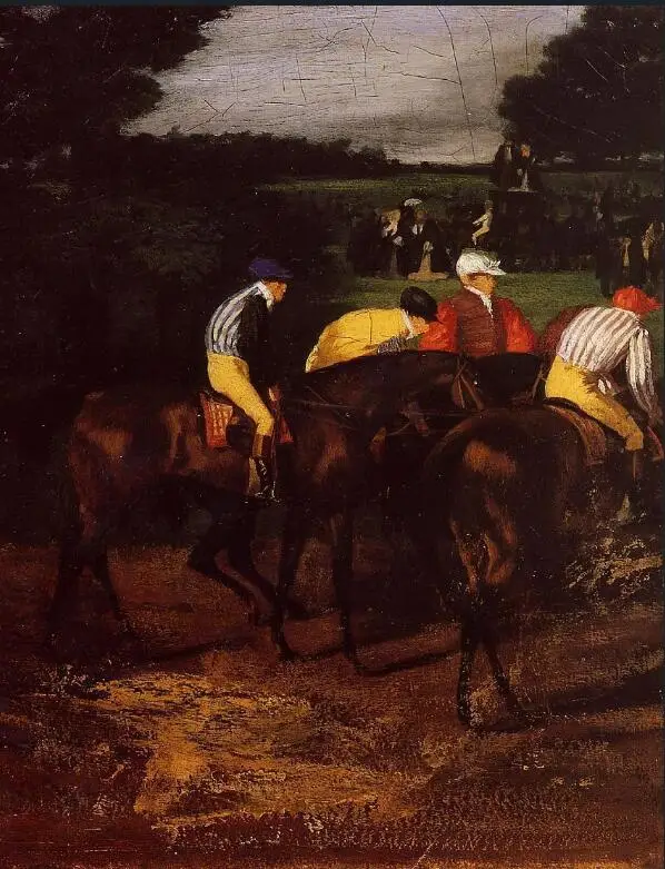 High quality Oil painting Canvas Reproductions Jockeys at Epsom (1861-1862)   By Edgar Degas hand painted