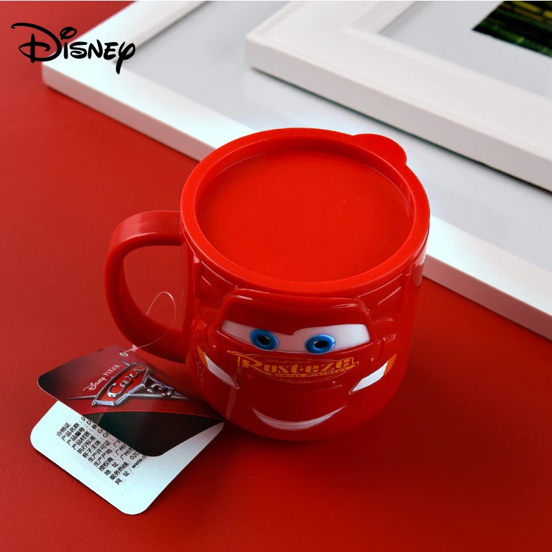 Disney Mickey Minnie Car Princess Children With Cover Home Drinking Cup Mouth Brushing Cup Cute Baby Cartoon Milk Cup Drop