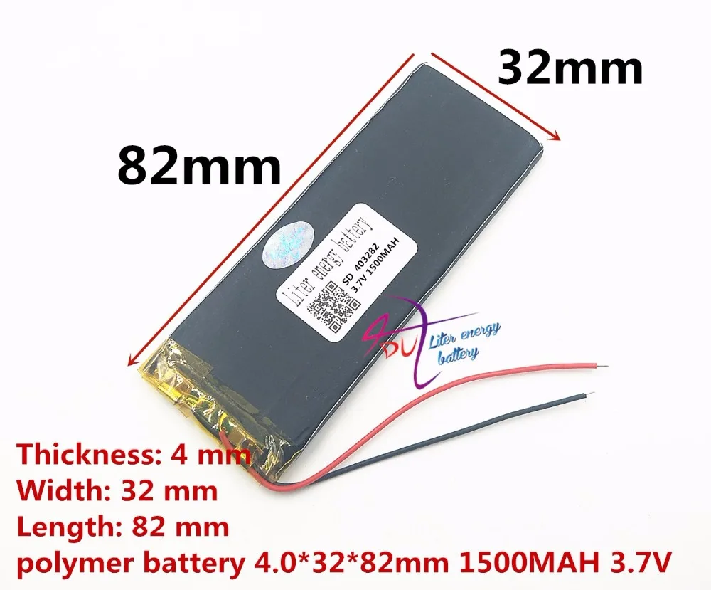 best battery brand Size 403282 3.7V 1500mah Lithium polymer Battery