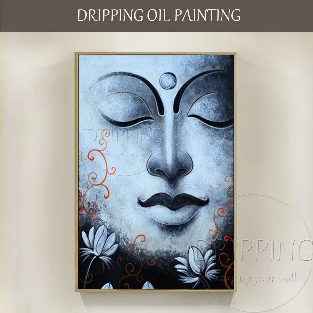 

Artist Hand-painted High Quality Modern Portrait Buddha Oil Painting on Canvas New Design Buddha Figure Oil Painting for Decor