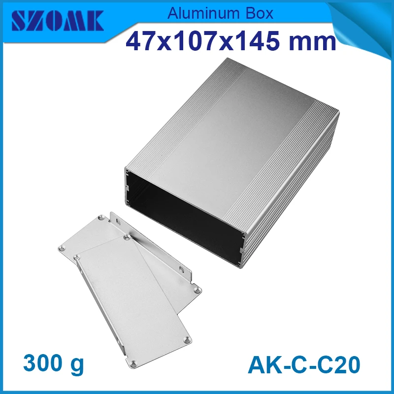 1Piece 47*107*145mm Silver color Aluminium server rack cabinet szomk electronic circuit box  projects enclosures