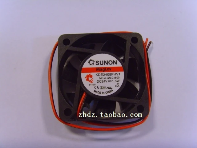 

SUNON KDE2405PHV1 MS.A.GN.C1500 Server Cooling Fan DC 24V 1.5W 50x50x15mm 2-Wire