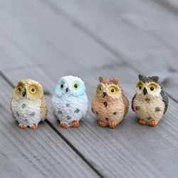 1 Pcs Random Owls Animal Figurines Resin Miniatures Figurine Craft Fairy Garden Ornament Micro Landscaping Fairy Garden Supplies