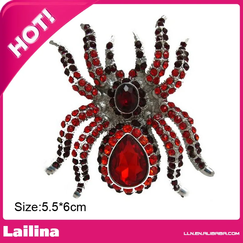 

Unique Halloween Spider Brooch Pin Rhinestone Crystal Insect Vintage Woman Party Jewelry