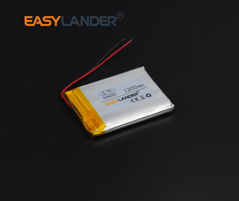 564050 3.7V 1200mAh Rechargeable Lithium Li-ion Polymer Battery For Mp3 Mp4 PAD DVD DIY E-book bluetooth toys Tablet PC IPAQ