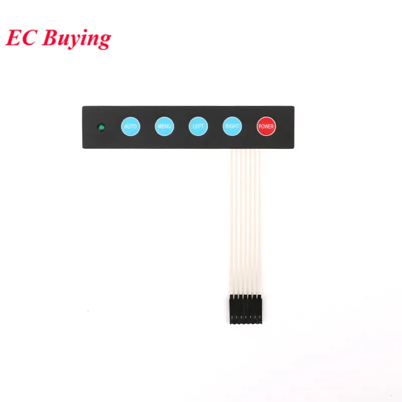 1-5 uds 4 5 6 interruptor de membrana de matriz 1x4 1x5 1x6 teclado Matrix Panel de Control de teclado 1*4 teclas Kit DIY para Arduino
