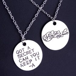 1set Fashion Movie Pretty Little Liars Got A Secret Can You Keep It Message Charm Necklace Girl Pendant lover gift jewely