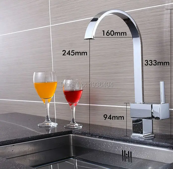 2015 Hot Sale Chrome Finish Kitchen Brass Swivel Mixer Taps Most Popular and Lowest Price Taps  1121C