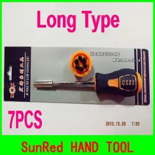 

GOOD QUALITY long handle 7 in 1 precision philips and slotted screwdriver set Hand Repair Tool Interchangeable NO.20436