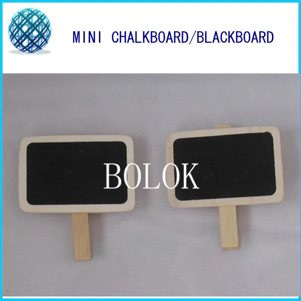 80pcs/lot Wholesale Wedding Small Rectangle Wooden Blackboard Chalk Board Peg , Chalkboard Clips