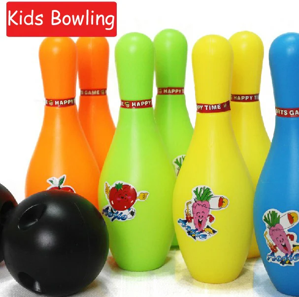 8 Bottle and 2 Ball Safety Kids Child Children Bowling Gutterball Toys Indoor Sports Play