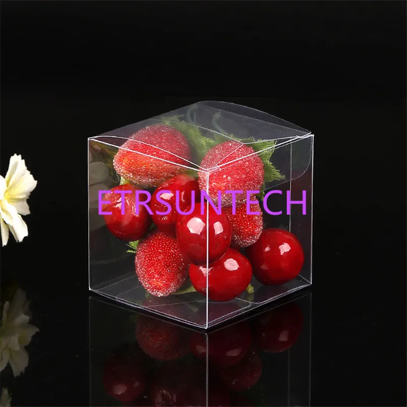 500pcs/lot 8x8x8cm quare Plastic Clear PVC Boxes Transparent Waterproof Gift Box PVC Carry Cases Packaging Box For jewelry/Candy