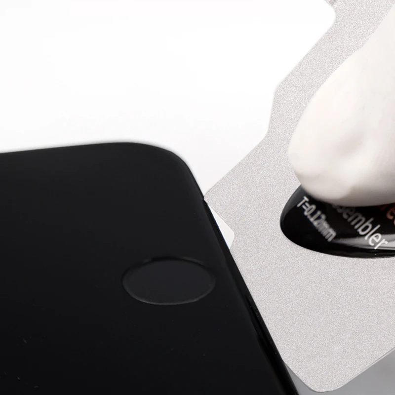 5Pcs QIANLI 3D Dismantling Ultrathin steel sheet LCD screen Pry Slice Shave Black Glue Metal Card for IPHONE HUAWEI Android