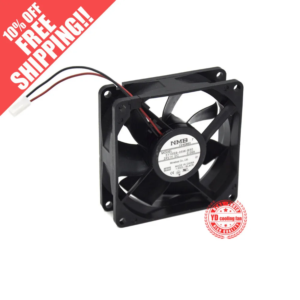 

NEW NMB-MAT Minebea 3110SB-05W-B50/59 8CM 24V Frequency converter Double Ball bearing cooling fan