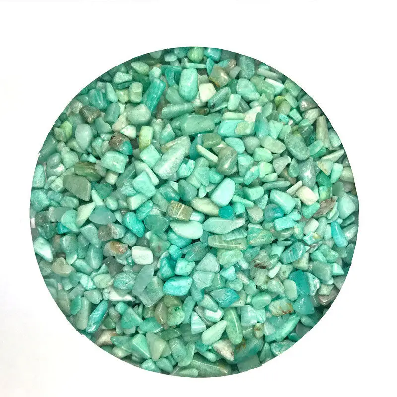 50g Natural Amazonite Crystal Gravel Mineral Degaussing Fish Tank Ornamental  Natural Stones and Minerals