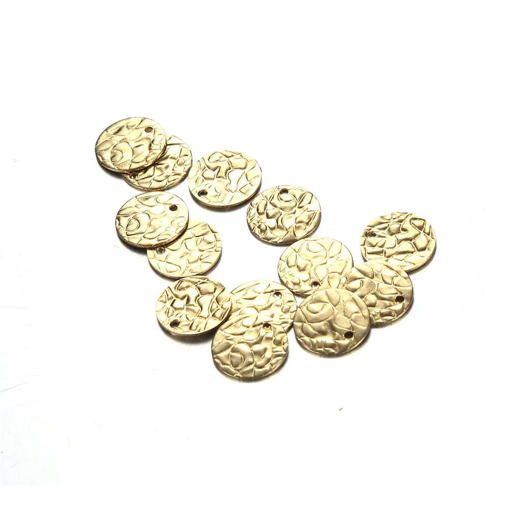 100PCS/ lot 10mm Brass floating veins Round Coin Disc Charms for Jewelry diy making Coin Pendants Accessories