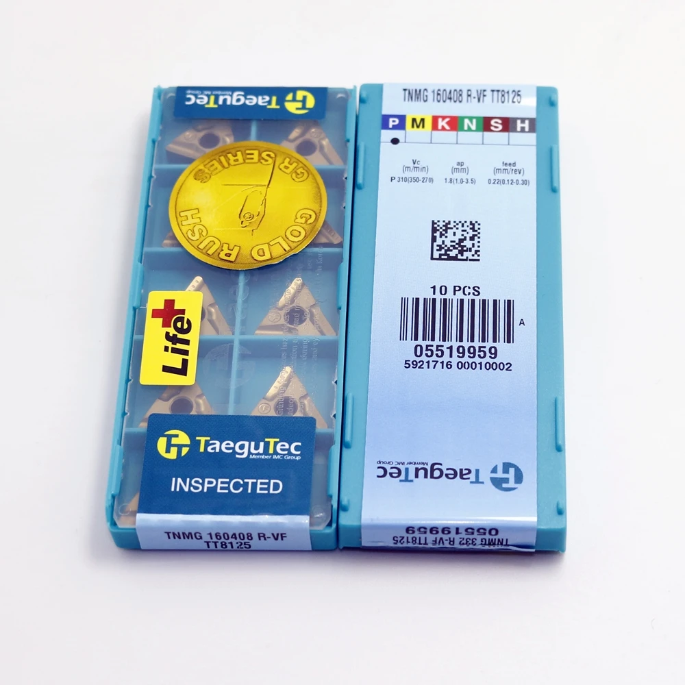 TNMG160408 MT PC R-VF EM TT5080 TT8115 TT8125 CT3000 10pcs/lot TaeguTec Negative Triangular External Turning Inserts