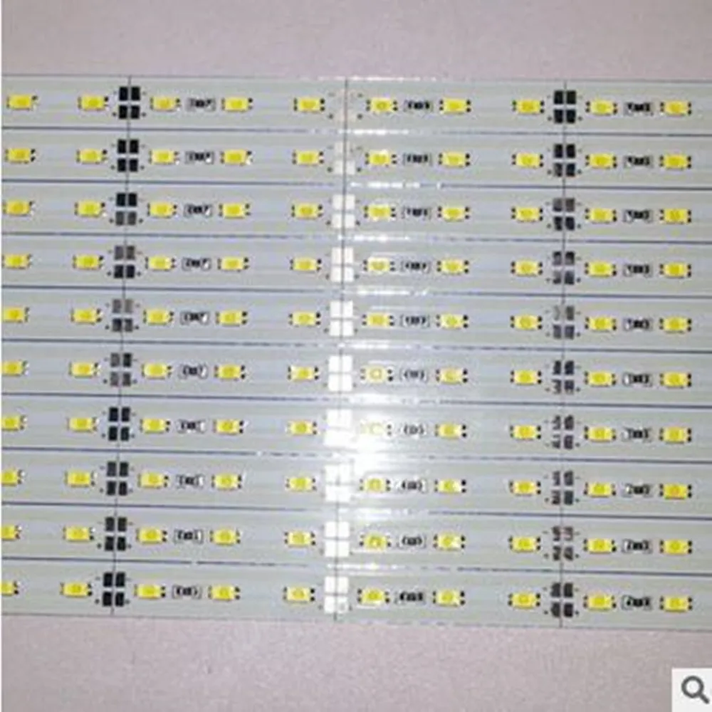 10 pz/lotto 50cm ha condotto la luce di striscia di alluminio rigida luminosa della luce di barra della luce DC12V della barra rigida luminosa 5730