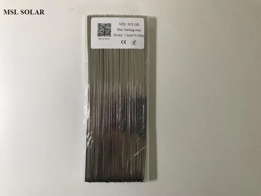 Solar Cells Series Tabbing wire 1.2mm*0.2m 30m Tinned Copper Solder wire  For DIY Solar Panel