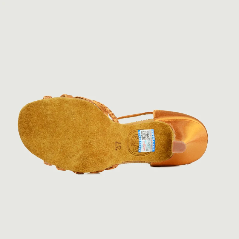 Chaussures de danse latine pour femmes, BD 2368, peau profonde, tissé en Satin importé, belle atmosphère, intérieur doux, résistant à l\'usure
