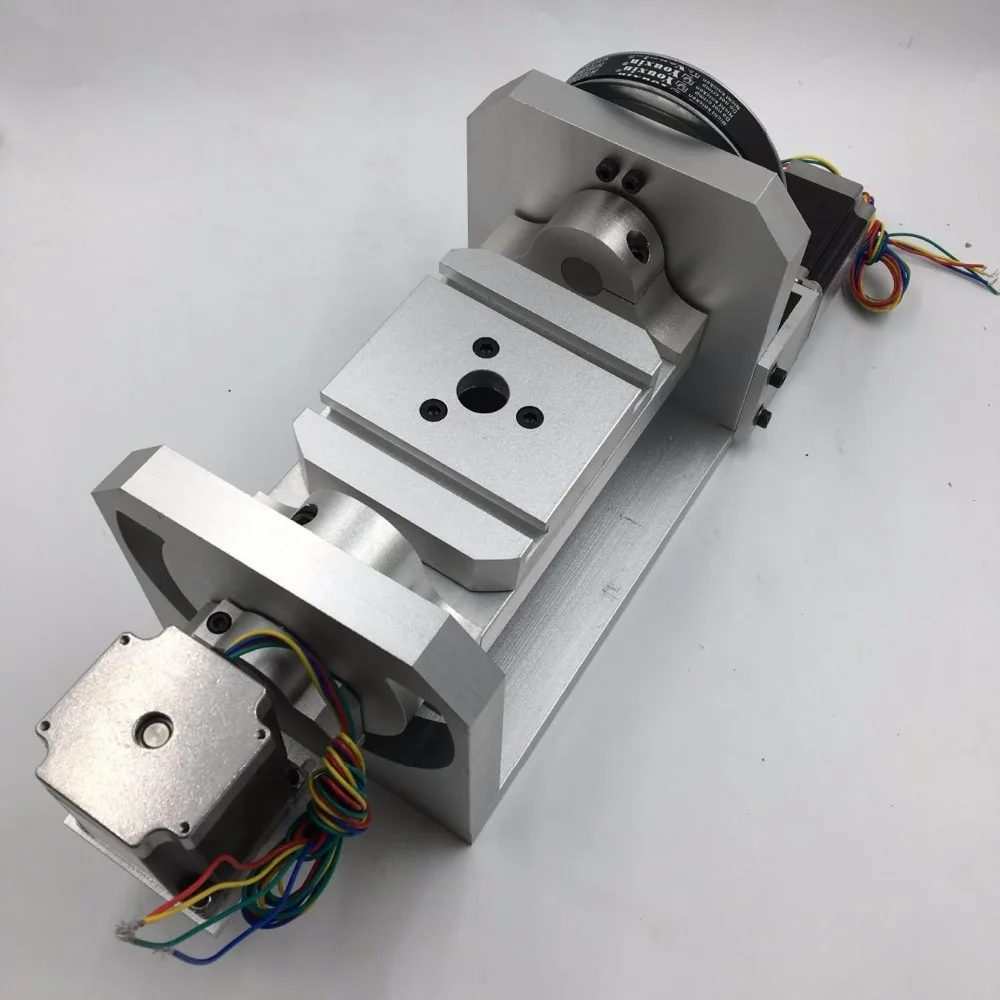 

5th axis A axis CNC Rotary Axis 6:1 8:1 Stepper Motor Dividing Head 100mm 3 Jaw Lathe Chuck for CNC Engraving Machine