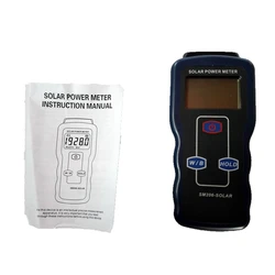 High Precision Solar Power Meter Light Meter Data Hold And Peak Hold For Solar Radiation Tester SM206 Glass Light Intensity