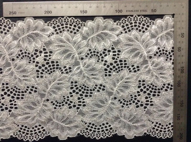 18cm hot selling symmetrical jacquard leaf motif edge lace trim,XM0826D