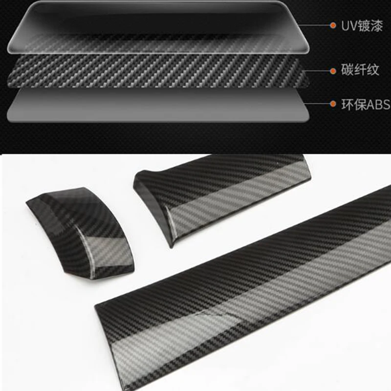 For Toyota C-HR CHR 2017 2018 ABS Carbon Fibre Water Transfer Printing Car Fuel Tank Protection Cover Cap Trim accessories 1Pcs