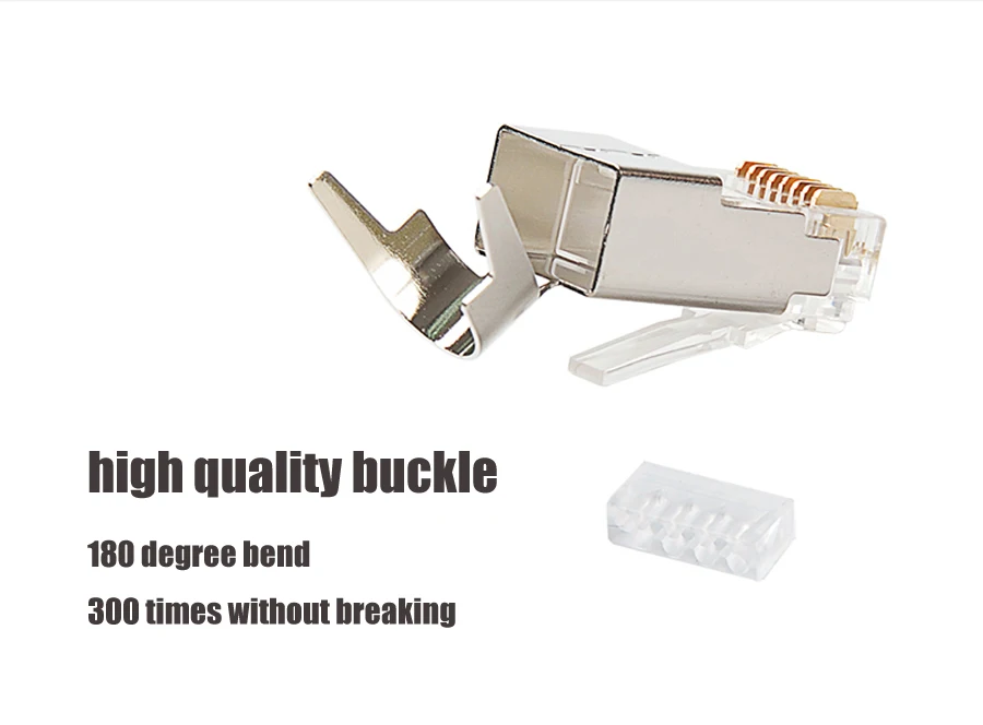 Xintylink CAT8 CAT7 CAT6A CAT.6A RJ45 Ethernet-Kabelstecker RJ 45 Stecker Netzwerk 8P8C Buchse SFTP FTP Abgeschirmtes LAN 1,5mm Vergoldet 50U – Detail 13