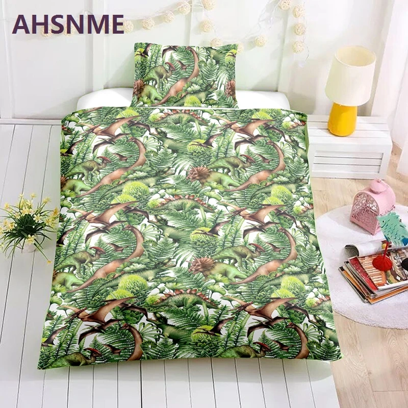 AHSNME Special Promotion! ! ! Dinosaurs in the jungle Bedding Set Quilt Cover Home Textiles in the USA and AU nad EU sizes