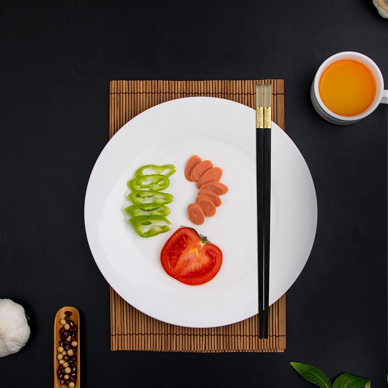 Amber Chopsticks Set Noodles Tongs Chopsticks Creative Food Grade Dinnerware No-skid Chinese Cutlery Gold Sumpits Tableware Gift