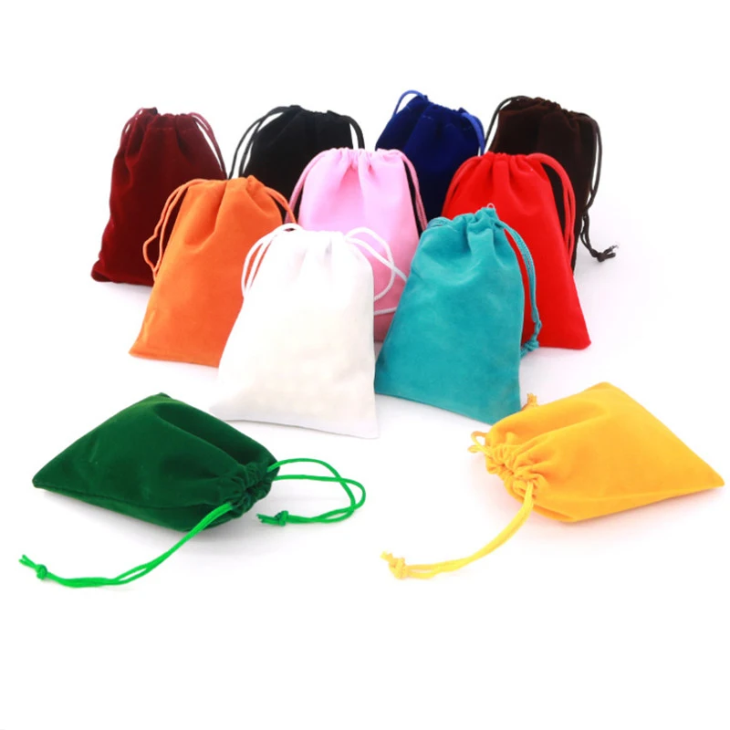 High quality 10pcs 9*12cm Velvet Dice Bags for Board game Cards Packing or Dice-collectong bag Drawstring Pouches