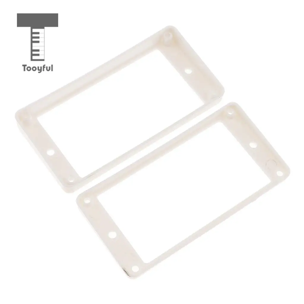 Tooyful 2PCS White Humbucker Pickups Frames Mounting Rings for LP Electric Guitar