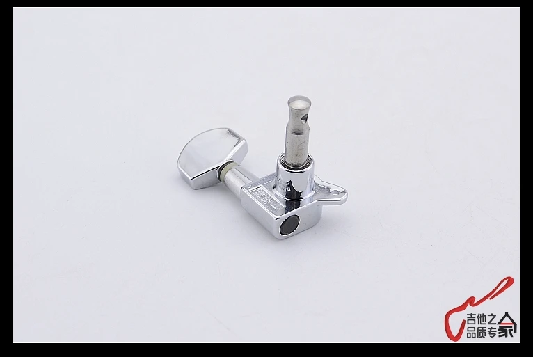 1 Set GuitarFamily  6 In-line  Left Hand Guitar  Machine Heads Tuners  Chrome ( #0427 ) MADE IN KOREA