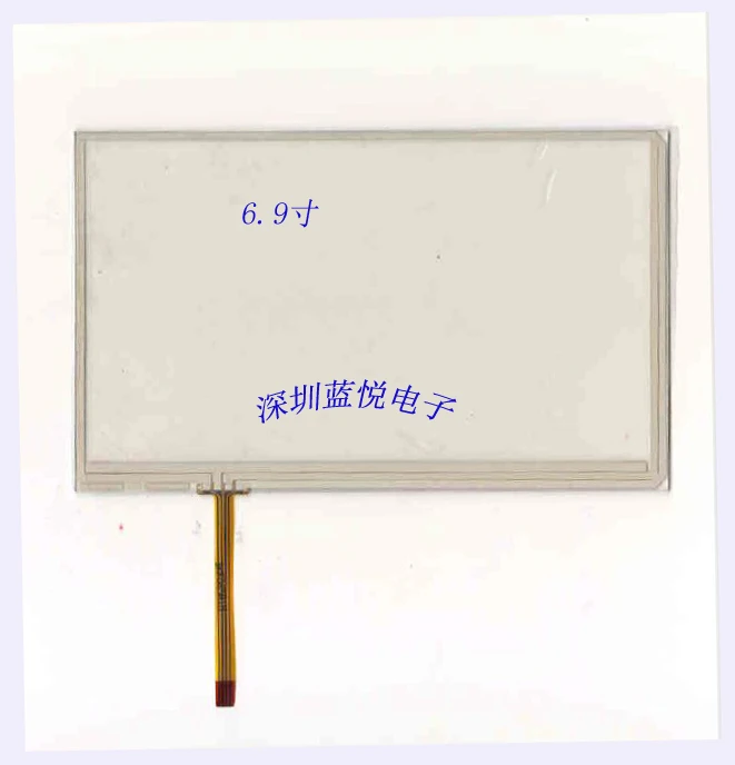 6.9 inch four wire resistance touch screen, touch screen, handwriting screen, 164*100MM, lower left outlet