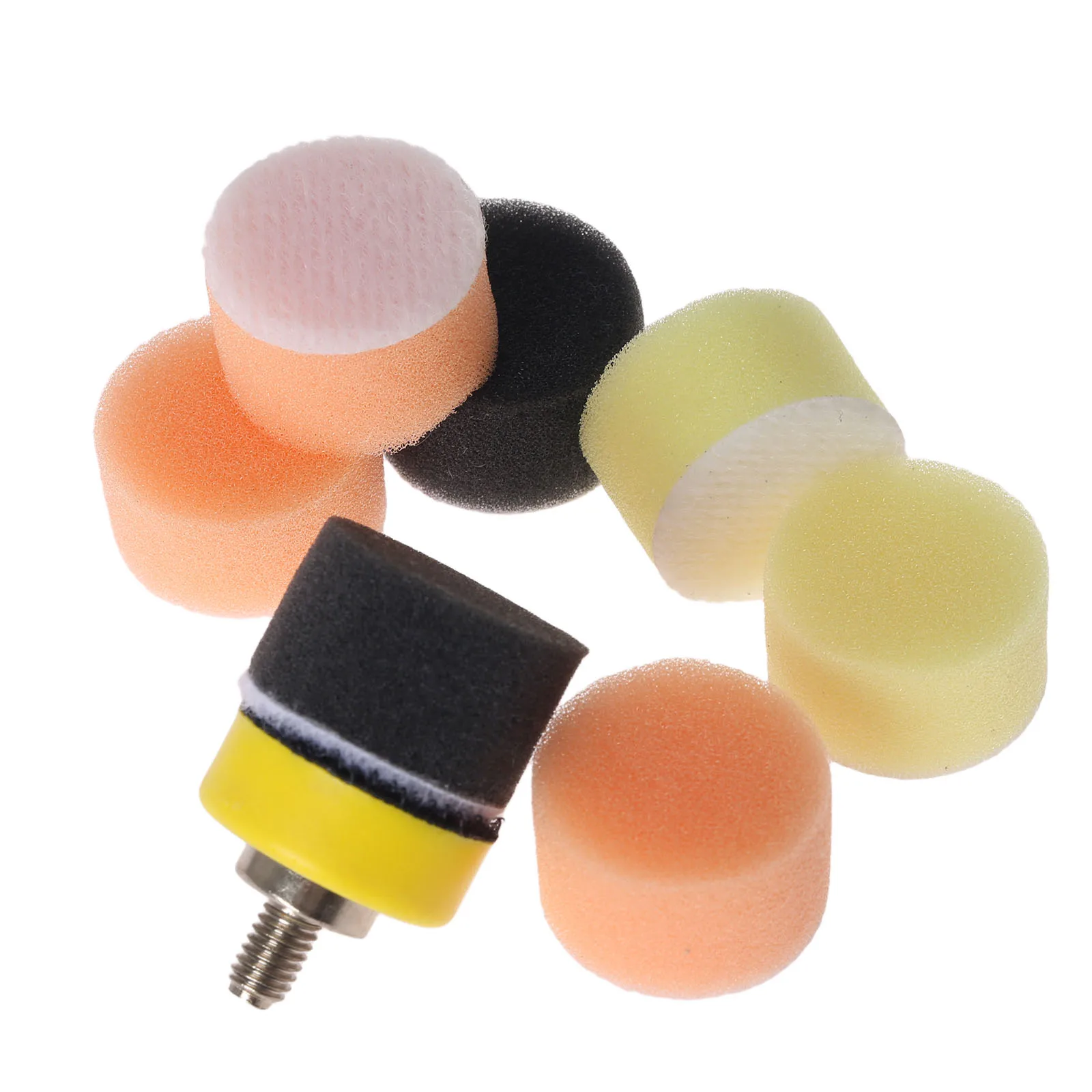 Imagem -03 - Dreld 50 Peças Polegada 25 mm Esponja Enceramento Polimento Almofada para Polidor de Carro m6 Almofada de Polimento Placa Backer para Dremel Ferramenta Rotativa
