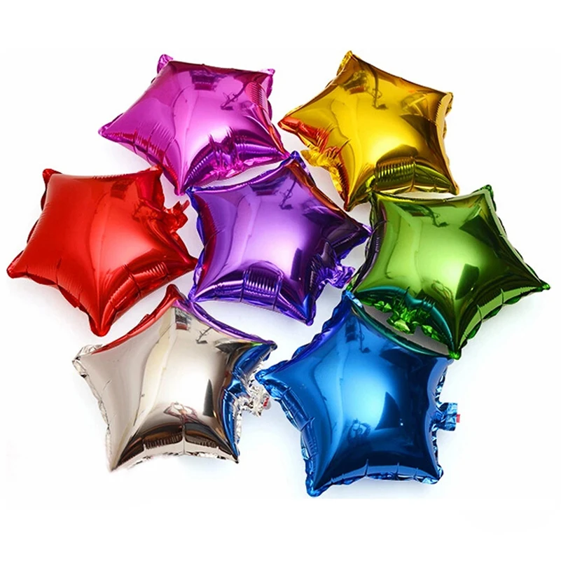 Hot Sell 10pcs 10 inch Balloon star Wedding Large aluminum Foil Balloons Inflatable gift Birthday Party Decoration Ball