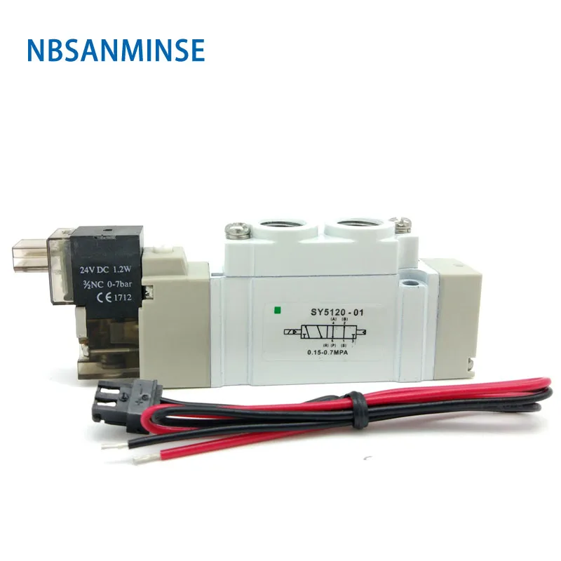 

SY 5000 Mini Solenoid Valve G 1/8 DC24V AC220V NC Two Position Five Way Three Position Five Way SMC Type Automation NBSANMINSE