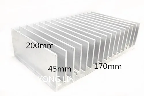 1pcs Heatsink 170*45-200MM/Aluminum/High-power heatsink/Special chassis cooling/Dedicated high-power electronics cooling