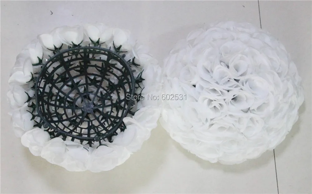 SPR 40cm 4pcs/lot white artificial rose flower ball table flower wall