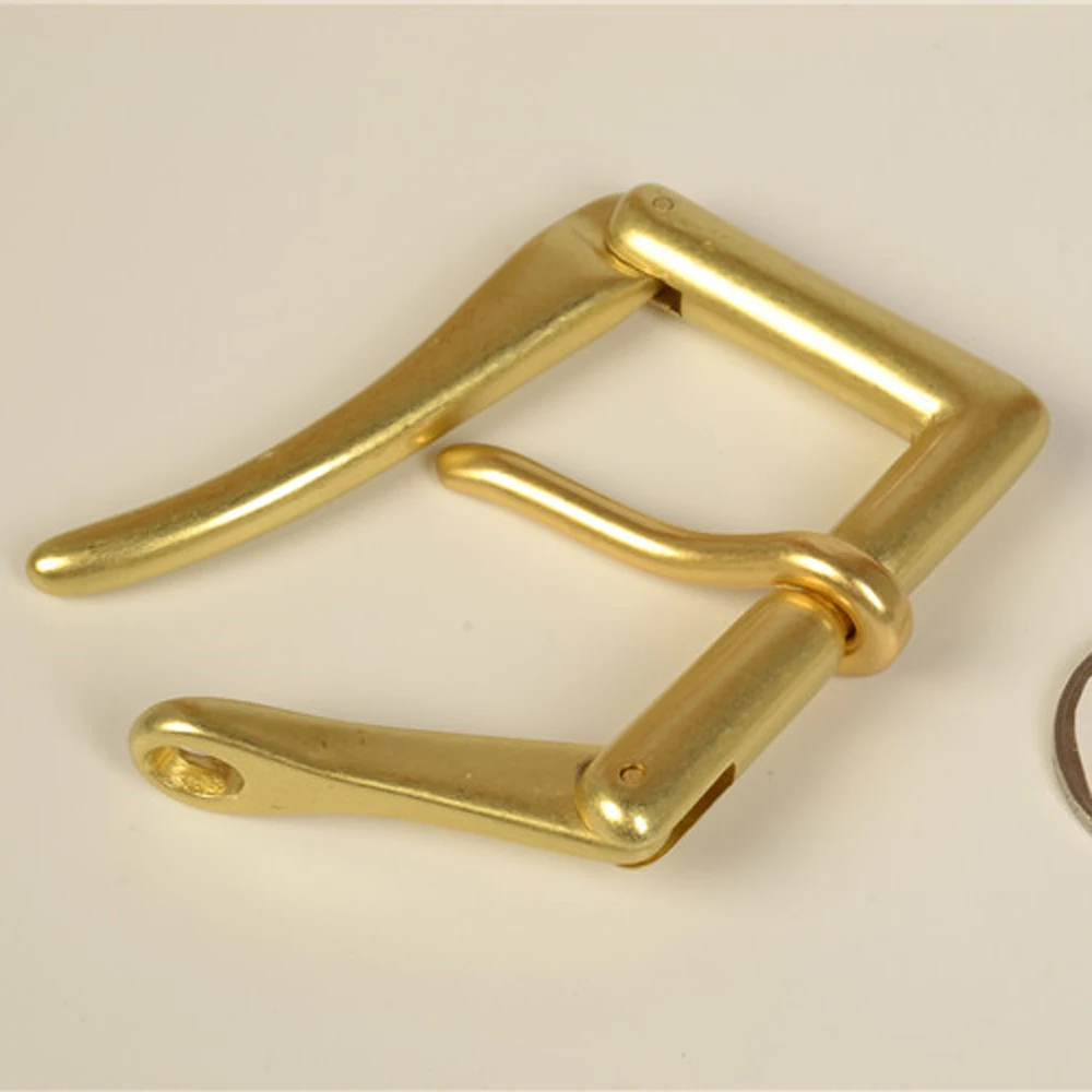 DIY leather craft solid brass fast openning pin belt buckle 39mm inner width 2pcs/lot