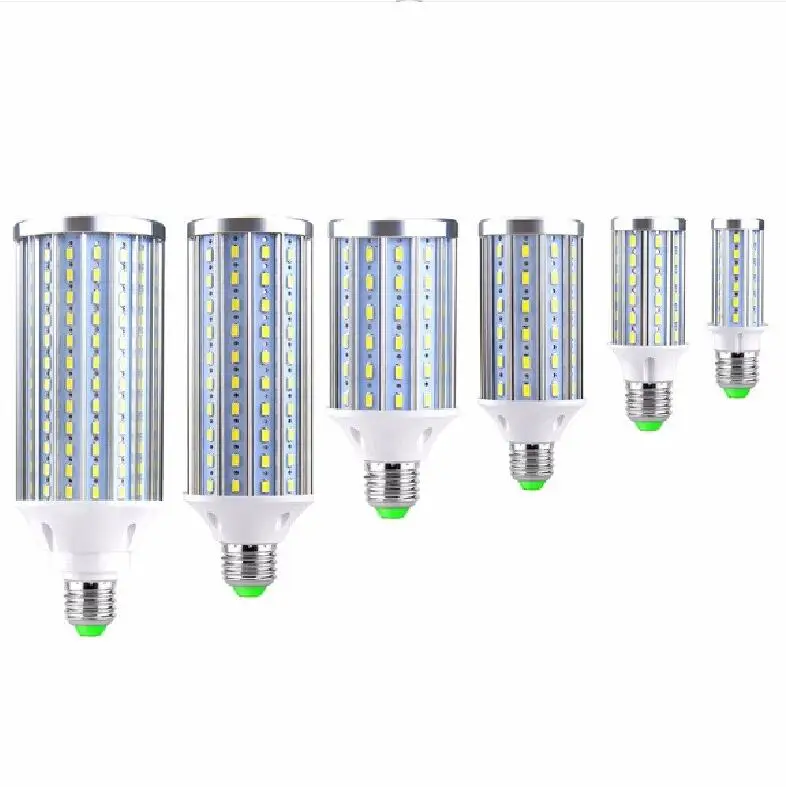 

No Flicker Full Watt 10W 15W 20W 25W 30W 40W 60W E27 E14 LED lamp Corn light 5730SMD 85V-265V Aluminum Cooling High Power Bulb