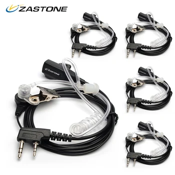 Walperforated Talkie Médiateur set Accessoires, Écouteur 2 broches, Prise K, PTT Air, Tube acoustique, Écouteur pour Zastone v8, Baofeng uv5r, 5 pièces