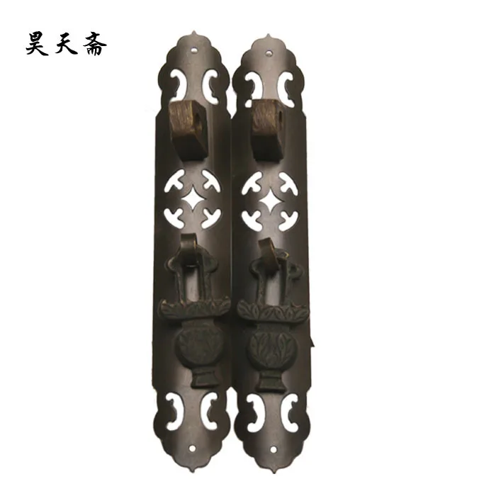 

[Haotian vegetarian] copper straight handle / Ming and Qing antique furniture, brass fittings / Chinese Accessories HTC-006