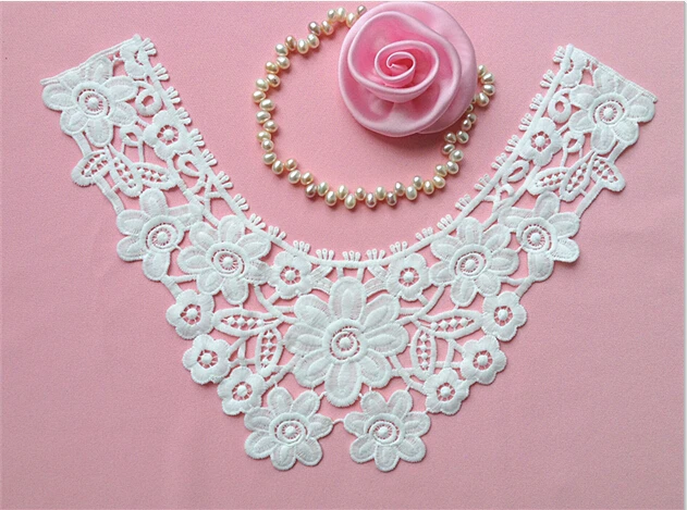 

37.5cm*28cm milk fibre embroidery collar applique,embroidery decoration collar patches,XERY-HCXP0513D